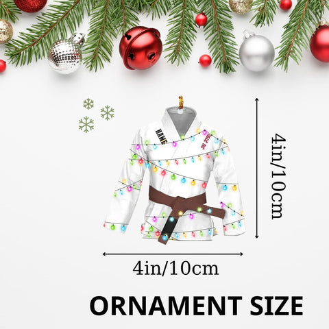 MoonArt Personalized Jiu Jitsu Ornament Brazilian Jiu Jitsu Gift Hanging for Men Jiu Jitsu Custom Name Wood Jiu Jitsu Christmas Ornament for Xmas 2023 Gift for Sensei Instructor Wood Ornaments (JJ5)
