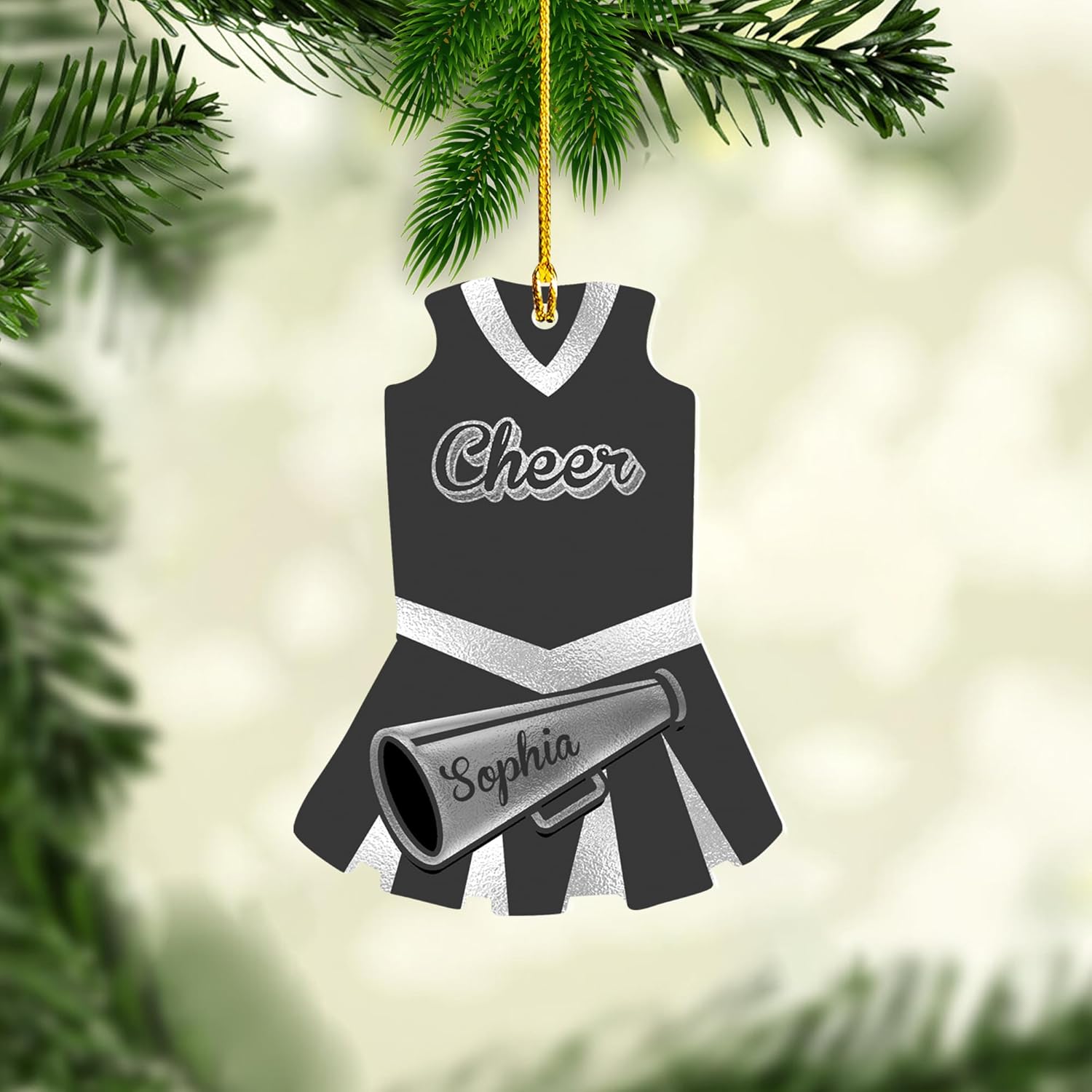AOVL Personalized Cheerleader Ornaments Cheerleader Cheerleading Lovers Ornaments Cheerleading Ornament Gift for Cheerleader Christmas 2023 Cheer Cheerleader Ornaments Xmas (Cheer 9)