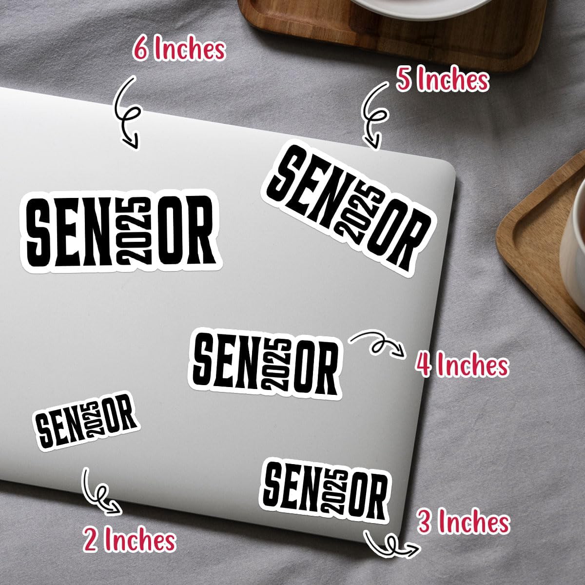 3 Pcs Senior 2025 Stickers, Senior Stickers, Senior Car Decorations Class of 2025, Senior Year 2025 - Stickers for Laptop Water Bottle Phone Car Window Helmet Vinyl Stickers 3 Inches (5x5)