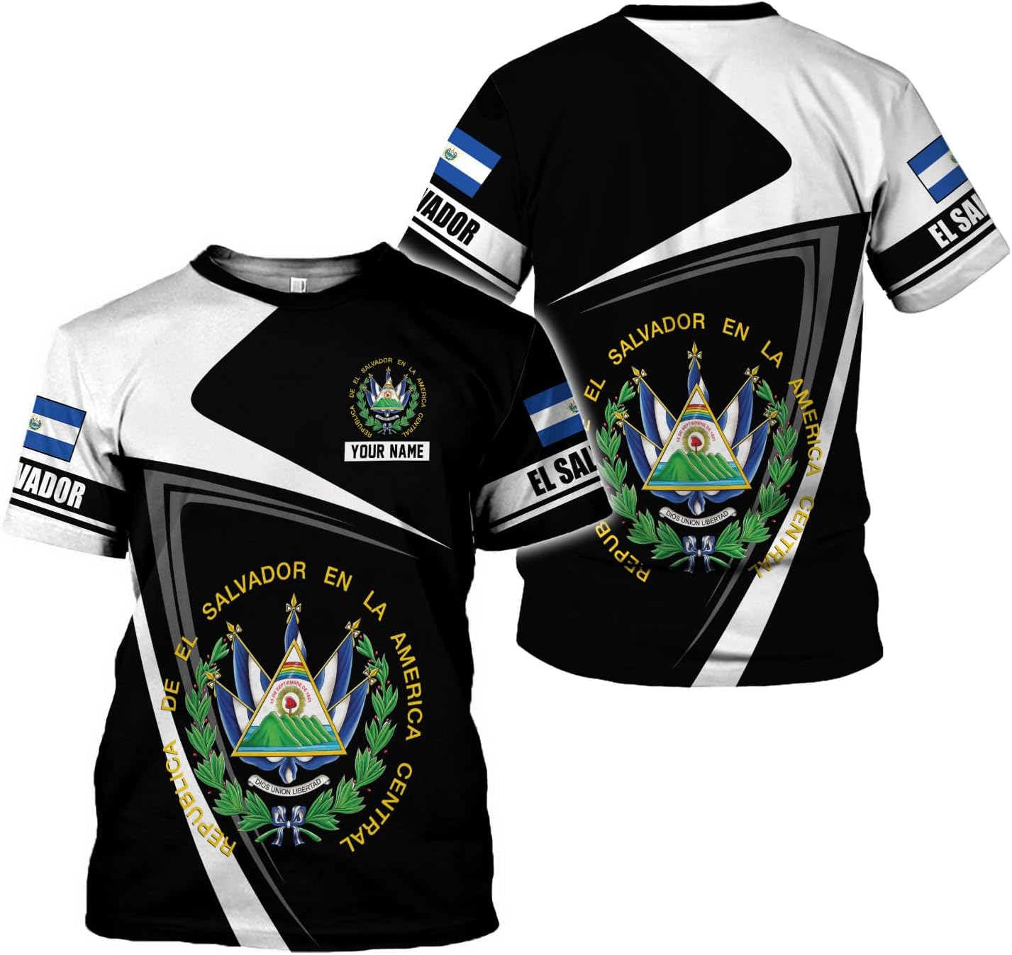 Personalized El Salvador Shirt Custom Camiseta de El Salvador Flag Shirt Men, Women Salvadorans Pride El Salvadoreña Tshirt