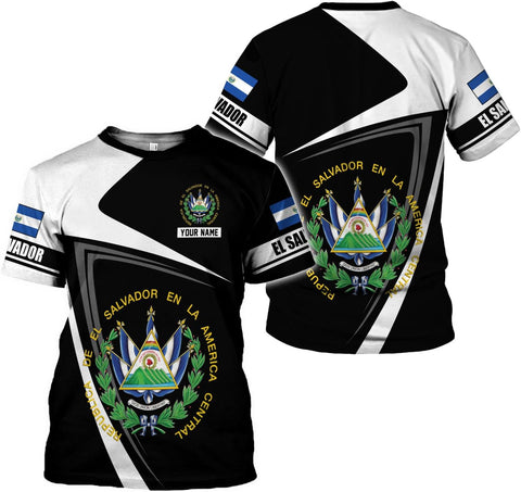 Personalized El Salvador Shirt Custom Camiseta de El Salvador Flag Shirt Men, Women Salvadorans Pride El Salvadoreña Tshirt