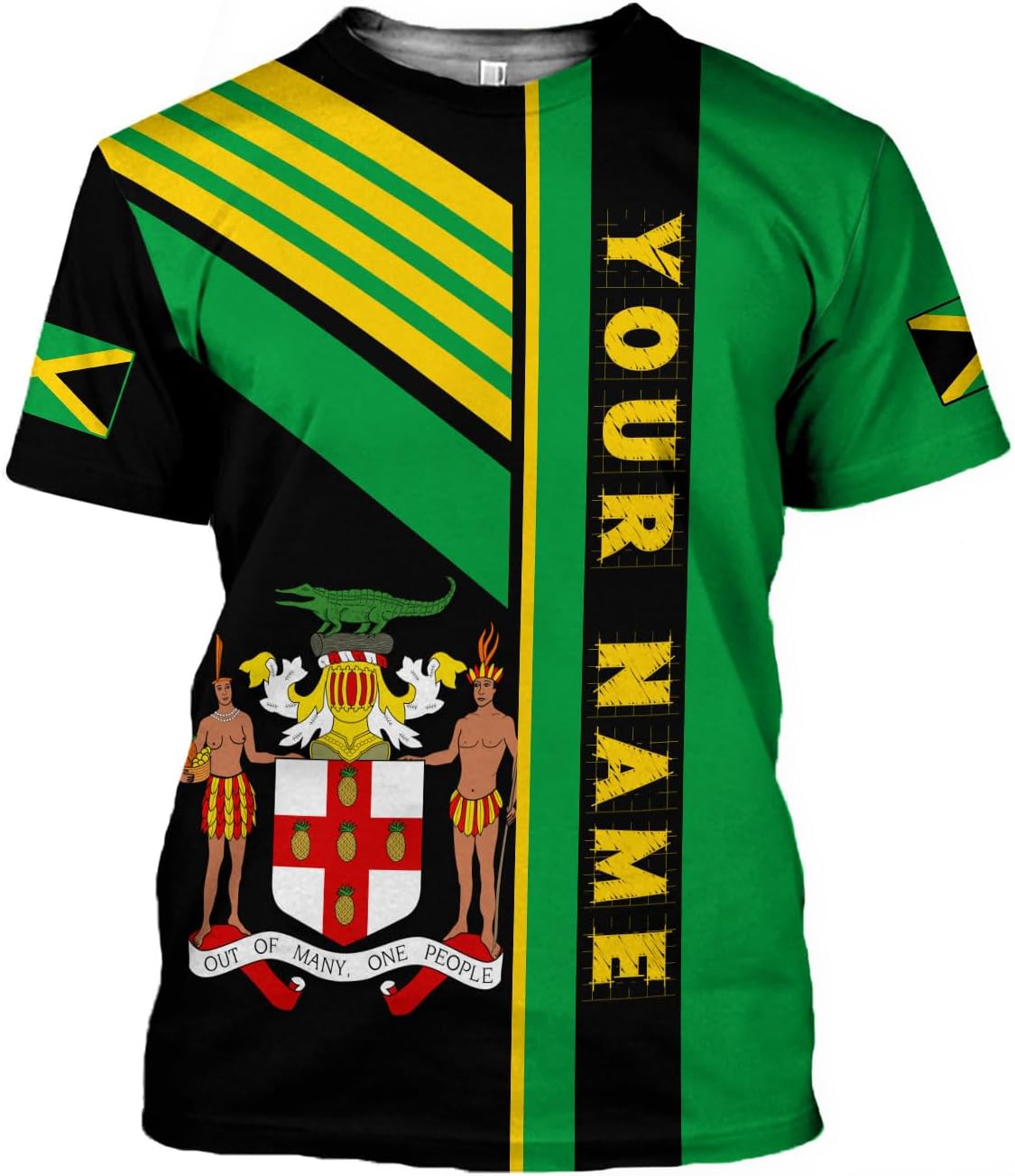 MoonArt Personalized Jamaica Shirt Custom Jamaica Flag Lion Hoodie for Men and Women, Jamaican Pride T-Shirt, Jamaicana