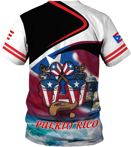 Personalized Puerto Rico Shirt, Puerto Rican T-Shirts for Women Men, Puerto Rico Flag Shirt, Pride T-Shirt for Puerto Rican