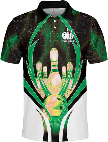 Custom Bowling Polo Shirt Personalized 3D Team Name Bowling Shirts for Men Women Jersey Unisex Bowler Short Sleeve Gift Tee