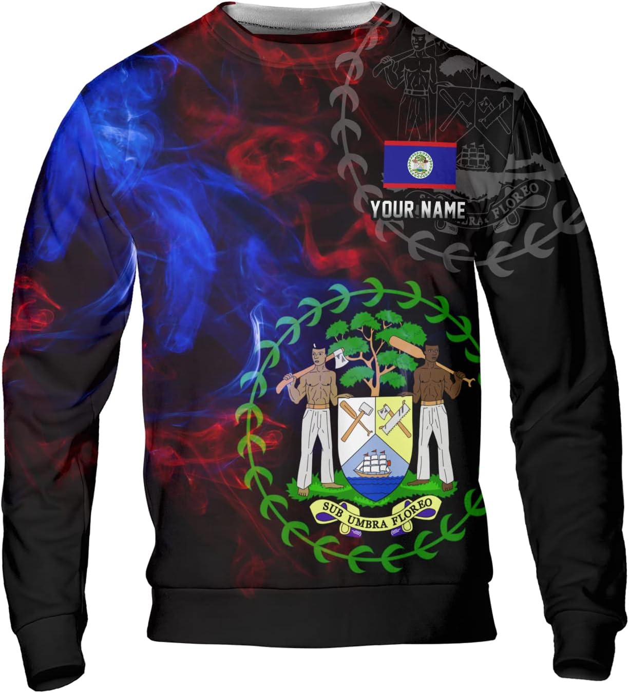 Personalized Belize Shirt for Men and Women, Coat of Arms of Belize Flag Flag Shirt, Belizean Country Flag Gift