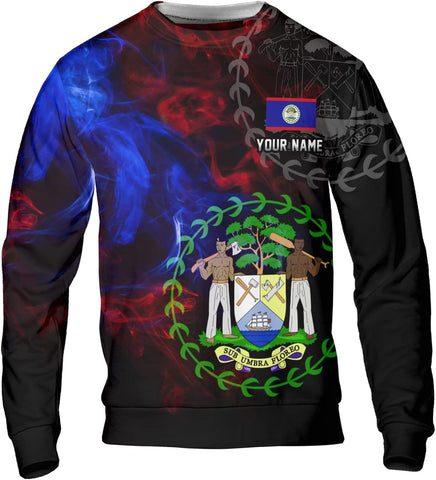 Personalized Belize Shirt for Men and Women, Coat of Arms of Belize Flag Flag Shirt, Belizean Country Flag Gift