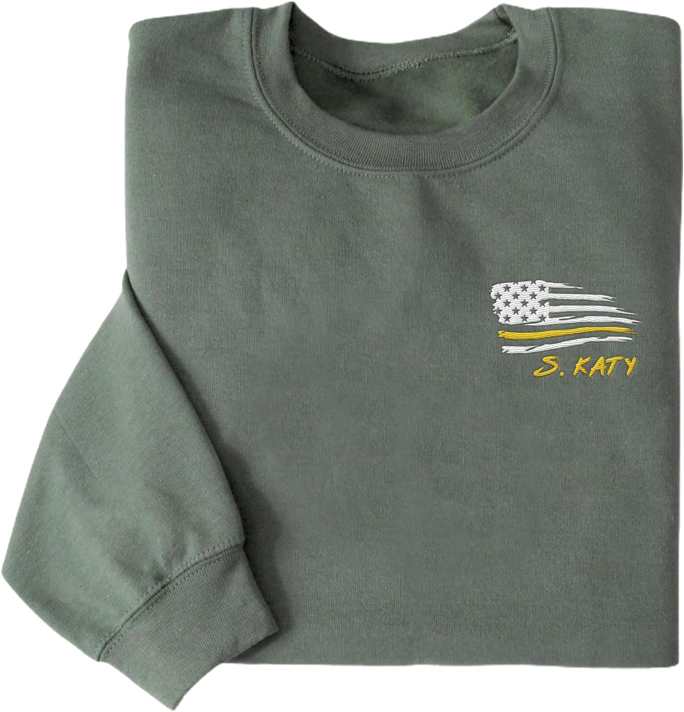 Personalized 911 Dispatcher Apparel, Thin Gold Line Embroidered Sweatshirt, Emergency 911 Hoodie Gift Dispatch Nurse Shirt