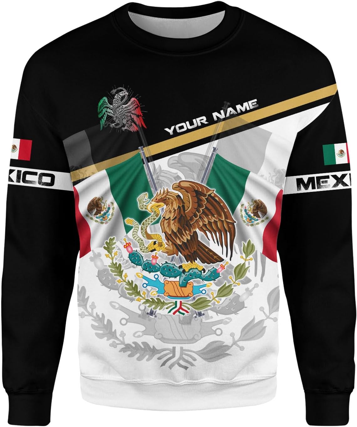 RoyalBro Personalized Mexico Shirts, Camisas De Mexico, Mexico Shirts for Men, Mexican Flag Jersey Shirt Mexico 3D Shirt