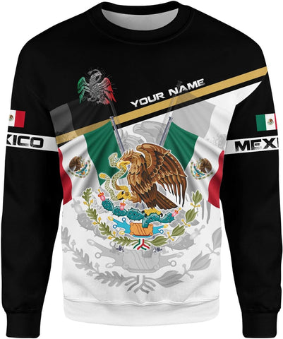 RoyalBro Personalized Mexico Shirts, Camisas De Mexico, Mexico Shirts for Men, Mexican Flag Jersey Shirt Mexico 3D Shirt