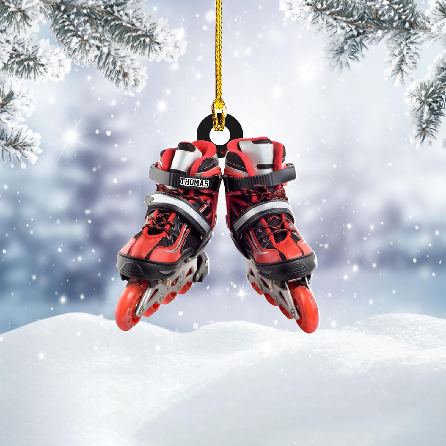 AOVL Custom Roller Skate Ornaments 2024 Roller Skate Christmas Ornament Roller Skate Ornaments for Christmas Tree Roller Skate Ornament Gift for Roller Skate Lovers Roller Skates Christmas (RS11)