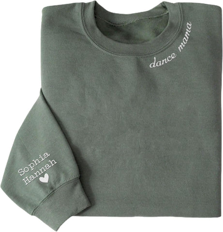 Suseaz Dance Personalized Embroidered Sweatshirt, Funny Dance Mom Mother's Day Sweatshirt, Dancing Mom Clothing,Gifts For Mom