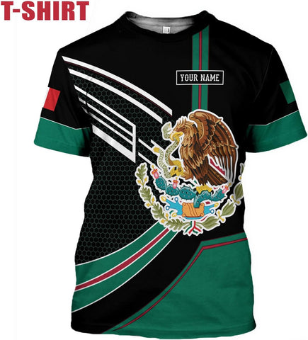 Mostprints Personalized Name Mexican Shirts for Men 3D, Customized Mexico Shirts for Men, Mexico Shirts for Women Mexico Shirt1