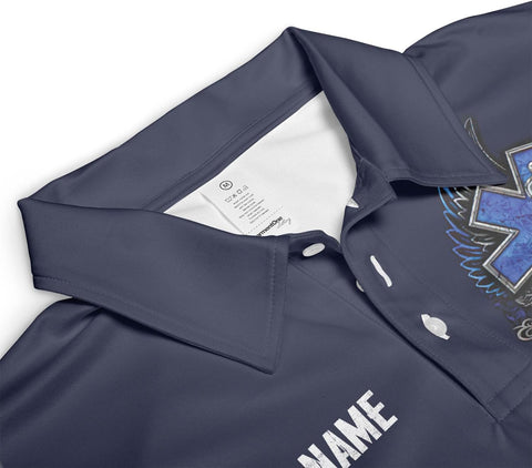 Personalized EMS EMT Tshirt and Polo for Men and Women, Uniform Emergency Paramedic Shirts, Medical Technician Nurse Gifts