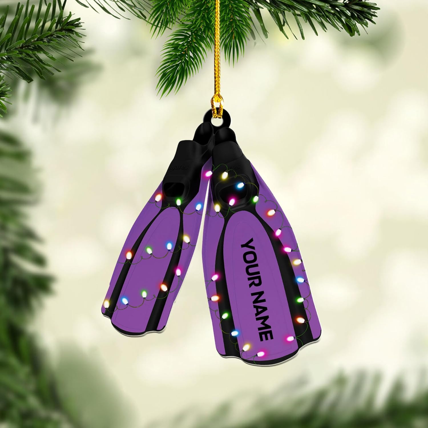 Suseaz Personalized Scuba Diving Ornament, Scuba Diving Ornament, Christmas Ornament for Scuba Diver, Gift for Diver, Scuba Dive Gift, Diving Vest Custom Christmas Ornament, Decor Scuba Diving (SB2)