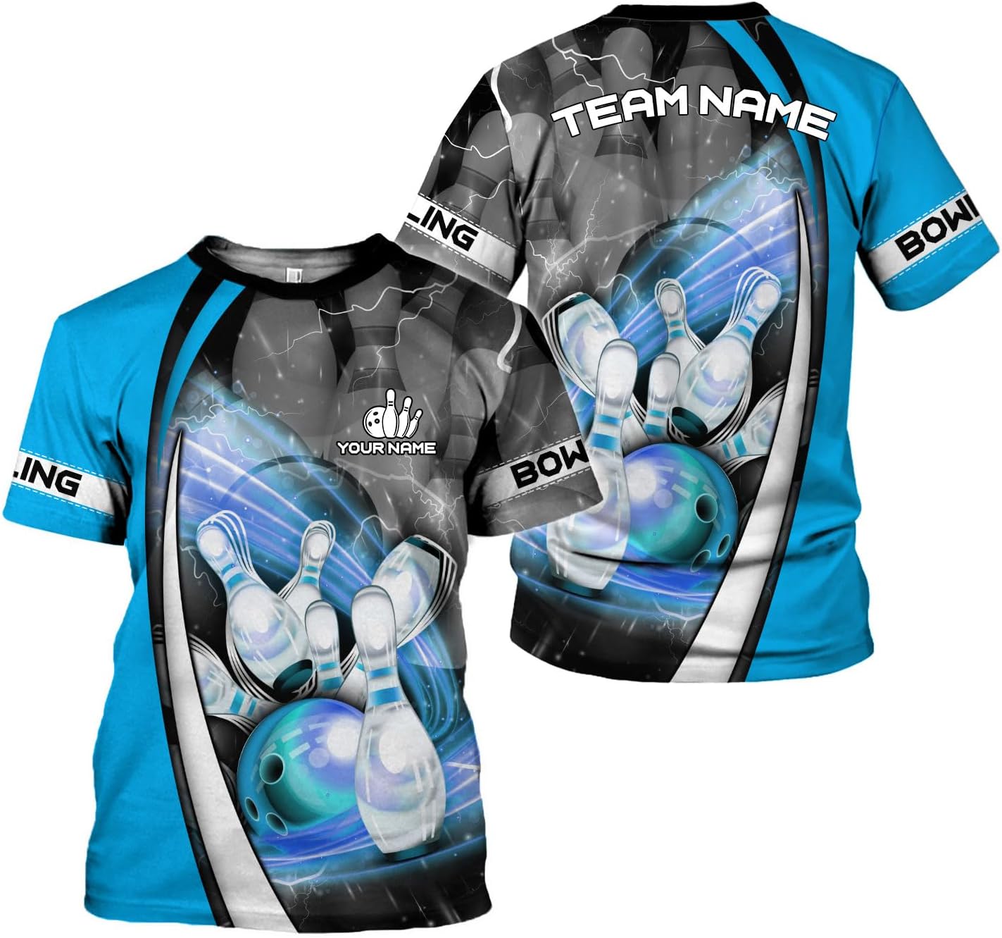 HomeDesign Personalized Name Bowling Shirts for Men & Women, Bowling Shirts for Team Bowling, Bowling Shirts Gift Unisex