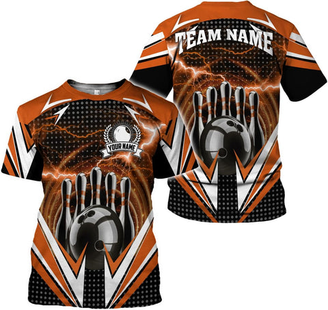 Rivelus Personalized Name Bowling Shirts for Men and Women 3D, Bowling Shirts for Team Bowling, Bowling Shirts Gift
