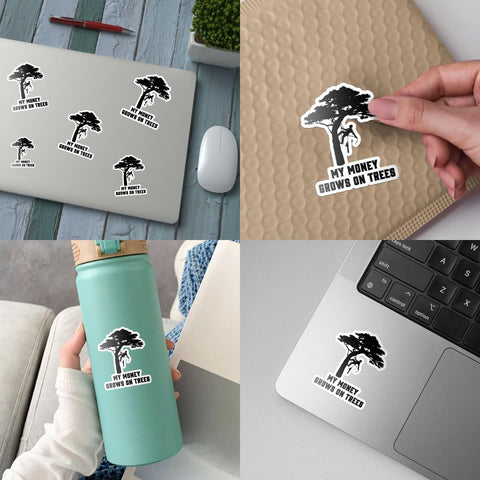 3 Pcs My Money Grows On Trees Stickers Funny Arborist Climber Logger Clearance Trimmer Lumberjack Chainsaw My Money Grow On Tree Stickers Laptop Bottle Phone Car Helmet Hard Hat Funny Gifts 3"x3"