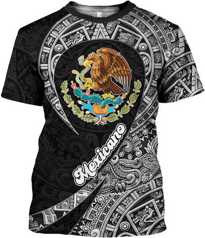 RoyalBro Personalized Mexico Shirt, Camisas de Mexico Customized Mexican Shirts Mexican Flag Mexico 3D Shirt for Men Women