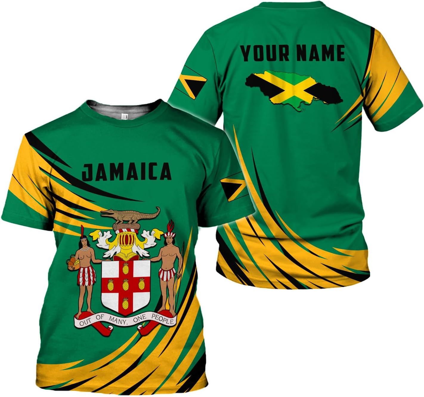 mostprints Personalized Jamaica Hoodie Camisa Jamaica Hoodies Jamaica Sweaters Shirts Men & Women Jamaican Pride Shirt Gifts