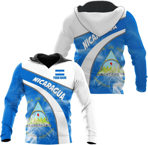 HomeDesign Personalized Nicaragua Hoodie Shirt Custom Nicaragua Flag Shirt for Men & Women Nicaragua Camisas Sweater