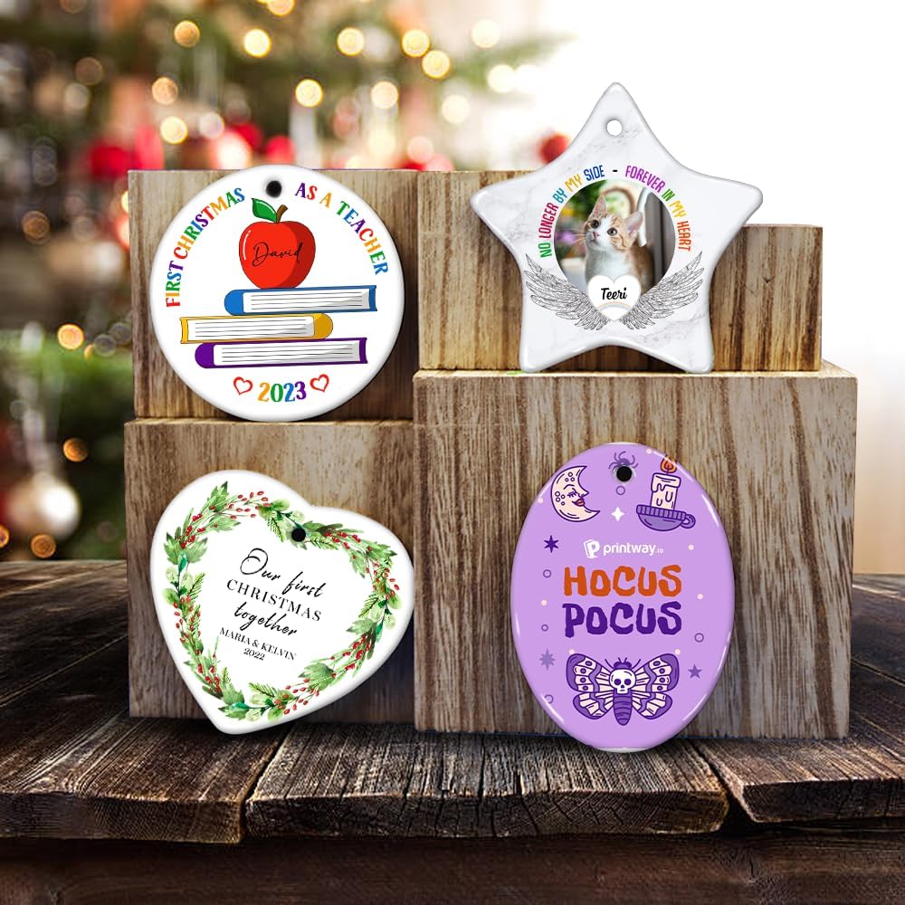 MAPrints Teacher Ceramic Ornaments Christmas 2024, Teacher Appreciation Gifts for Women, Teacher Ceramic Ornaments, Thank You Appreciation Ornaments, Keepsake Gifts for Teacher (TC 10)