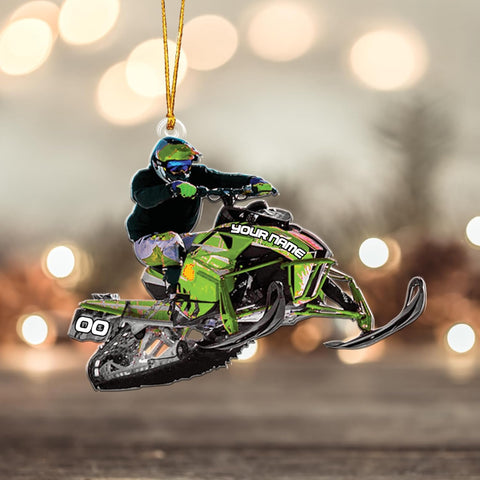 RoyalBro Personalized Snowmobile Ornament Snowmobile Gear Shoes Christmas Ornament for Snowmobile Lovers, Snowmobile Christmas Ornament Gift for Snowmobile Lovers (Style 1)