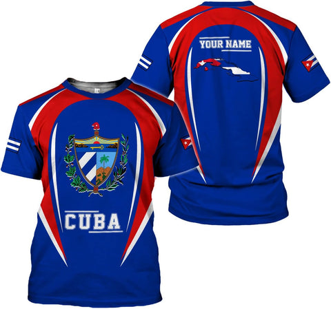 MoonArt Personalized Name Cuba Shirt 3D, Cuban Tshirts for Men and Women, Cuba Flag Shirt, Sweatshirt, Hoodies, Zip Hoodies