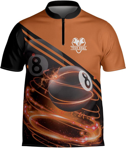 Artparel Personalized Billiard Jersey 3D Billiard Shirts for Men Billiard Bowling Jersey Billiards 9 Ball Pool Shirts for Men