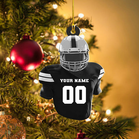 RoyalBro Personalized Football Ornaments 2023, Customized American Football Christmas Ornament, Football Ornament Christmas Tree Hanging Ornament Pine Tree Decorations (F2)