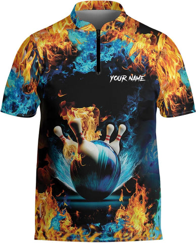 Ligthuy Personalized Bowling Jersey 3D, Bowling Shirts for Team, Bowling Shirt Unisex for Men Women, Bowling Shirts for Men
