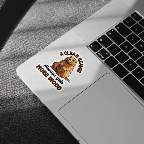 3Pcs A Clean Beaver Always Get More Wood Sticker Funny Beaver Stickers and Decals Clean Beaver Wood Decal a Clean Beaver Sarcastic Adult Humor Gift for Laptop Bottle Phone Car Hard Hat 3"x3"