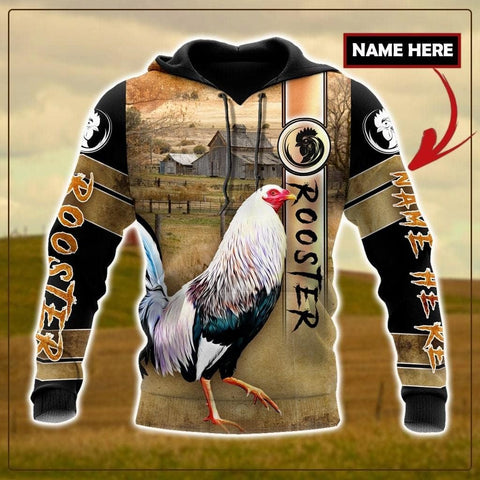 Personalized Rooster 3D gamefowl hoodies for men, mexican hoodie, rottweiler,fighting redbull batalla de los gallos Unisex T Shirt, Zip Up Sweatshirt Men Women HD639 Multicolor, 5X-Large