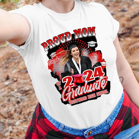 Personalized Graduation 2024 Shirt Proud Family of A Class of 2024 Graduate Class of 2024 Senior Class of 2024 Class of 2024