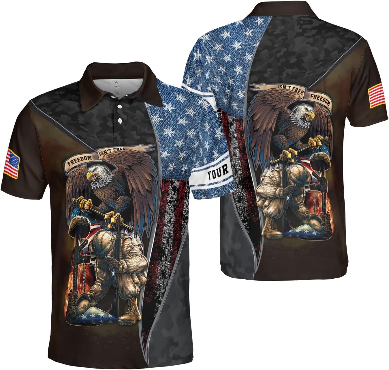 Personalized Army Veteran Shirt, Army Polo 1 - S-5XL