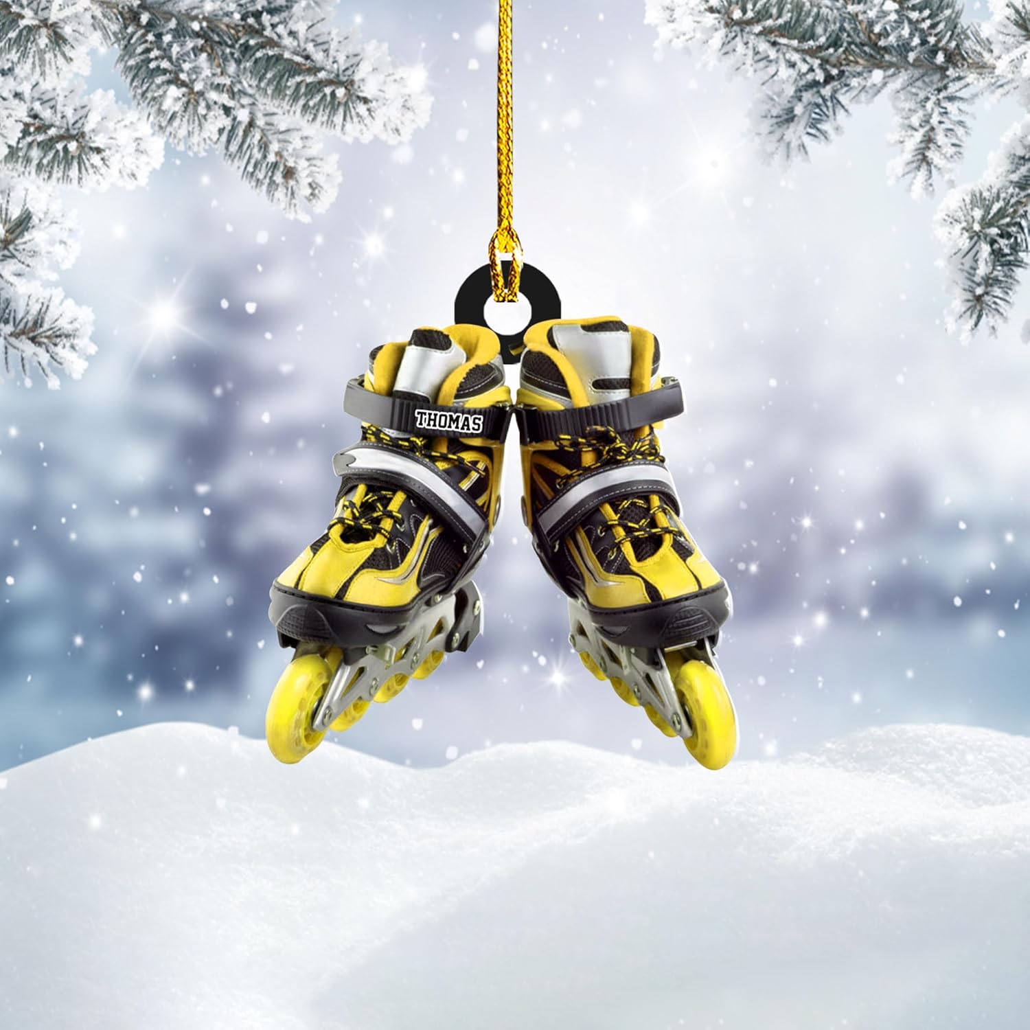 AOVL Custom Roller Skate Ornaments 2024 Roller Skate Christmas Ornament Roller Skate Ornaments for Christmas Tree Roller Skate Ornament Gift for Roller Skate Lovers Roller Skates Christmas (RS11)