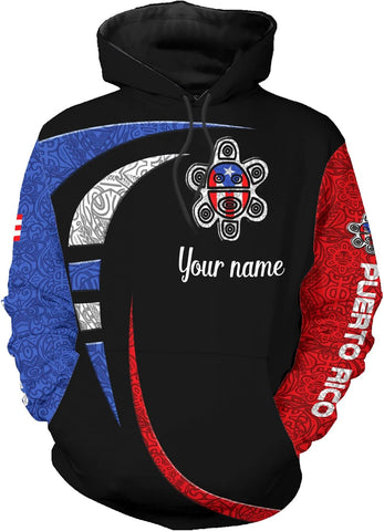 Personalized Name Puerto RICO Flag 3D All Over Printed Premium Sportwear Hoodie, T Shirt, Zip Up Hoodie, Sweatshirt For Men Women HDM91 Multicolor