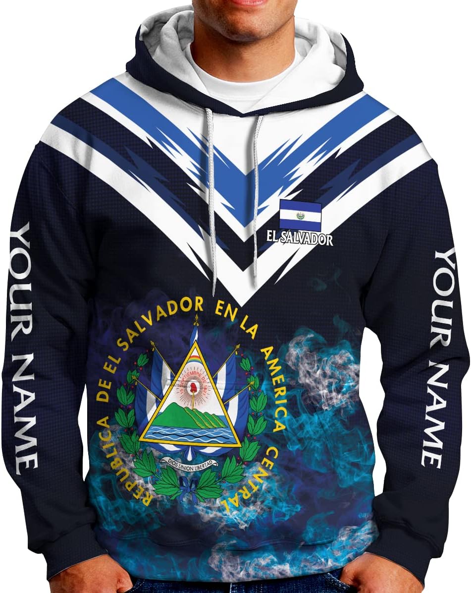 HomeDesign Personalized El Salvador Hoodie El Salvador Hoodies El Salvador Sweaters Shirts Men & Women El Salvador Shirt
