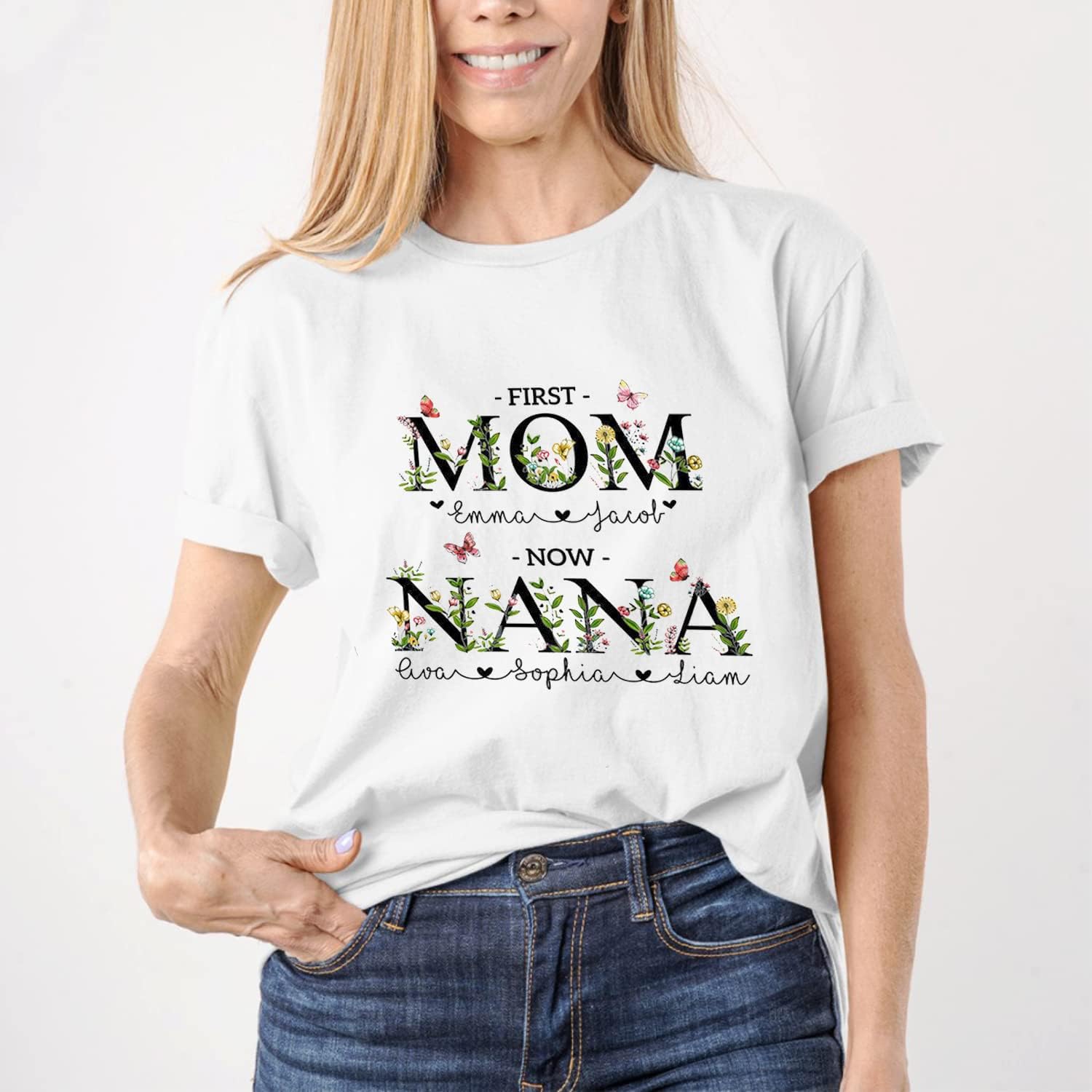 Personalized Mother's Day Tee, Mom and Grandma Belong to Kids, Grandkids Names Shirt for Nana Mimi Mom Grandma Mamaw