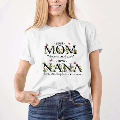 Personalized Mother's Day Tee, Mom and Grandma Belong to Kids, Grandkids Names Shirt for Nana Mimi Mom Grandma Mamaw