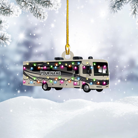 Artparel Personalized Camping Ornaments, Camping Christmas Ornaments, Camper Christmas Ornaments, Camping Ornaments for Christmas Tree, Camper Tree Ornament, Camper Gingerbread (CP14)
