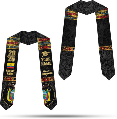 Pretyprints Ecuador Graduation Stole, Ecuadorians American Flag Graduation Sash 2025, Ecuadorians Graduation Sash