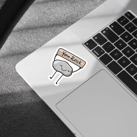 3 Pcs You Rock Sticker, Funny You Rock Sticker, You Rock Meme Motivation Sticker, Motivational Vinyl Sticker for Helmet Water Bottle Laptop Tumbler Phone Case Cars 3"x3"