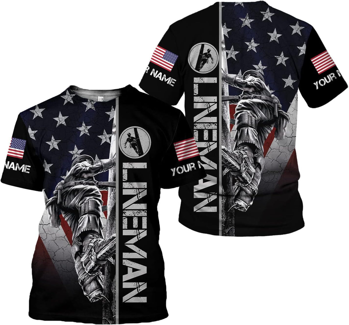 Personalized Lineman 3D Print Hoodies Unisex Pullover Hoodie Gift For Men, Women, Full Size S-5XL For Men Women