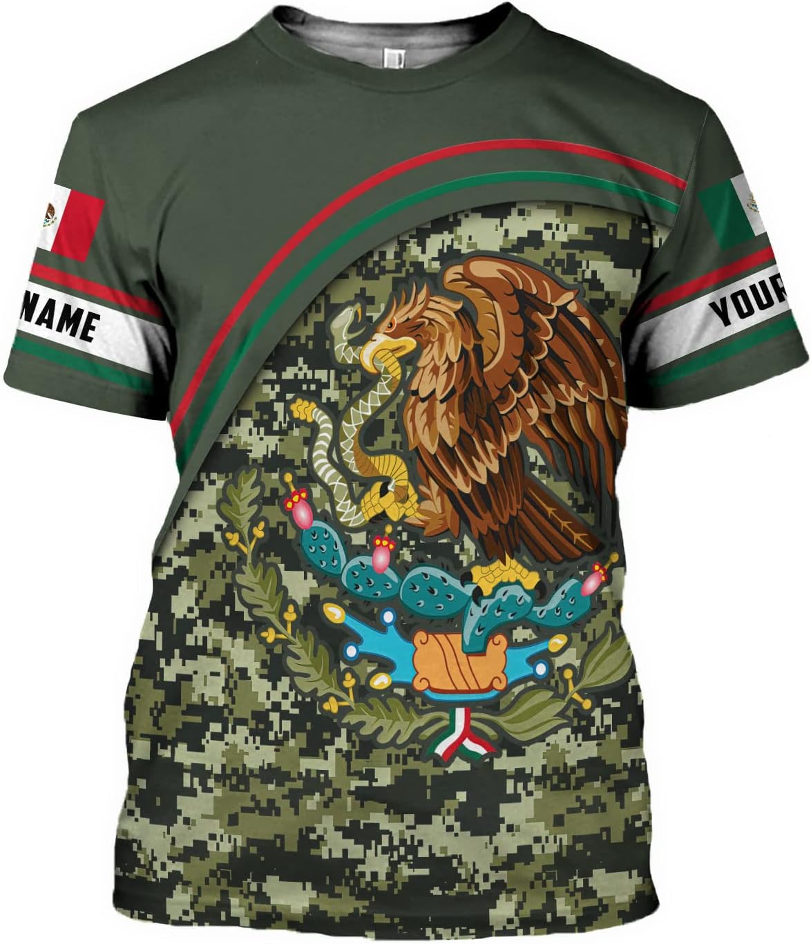 Mostprints Personalized Name Mexican Shirts for Men, Customized Mexico Shirts for Men, Mexico Shirts for Women Mexico Shirt