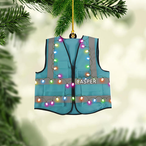 Artparel Personalized Construction Ornament Construction Worker Christmas Ornaments Construction Hard Hat Ornament Xmas Construction Worker Gifts Construction Hard Ornament Gift Xmas (Construction 2)