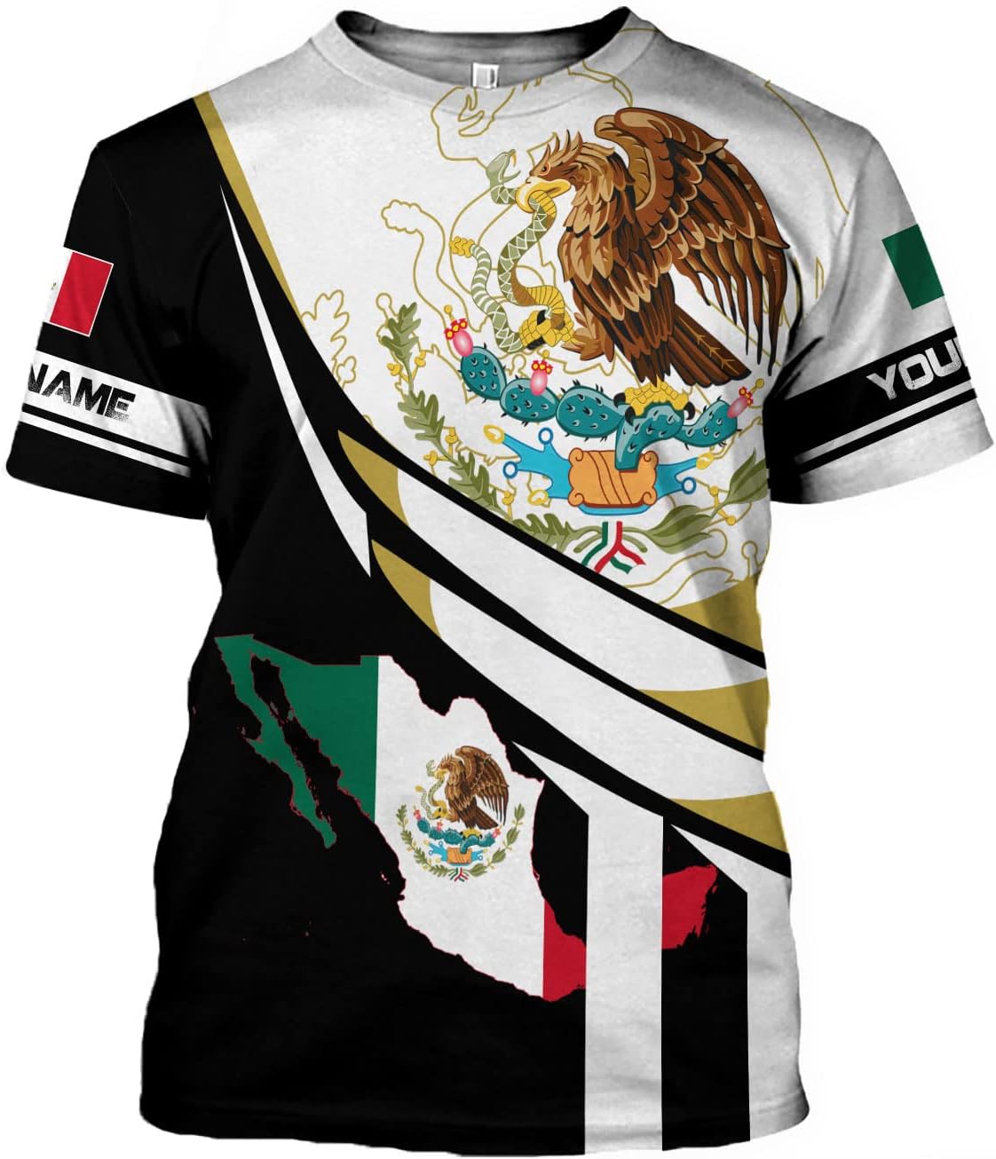 Mostefy Personalized Name Mexican Shirts for Men 3D, Customized Mexico Shirts for Men, Mexico Shirts for Women Mexico Shirt