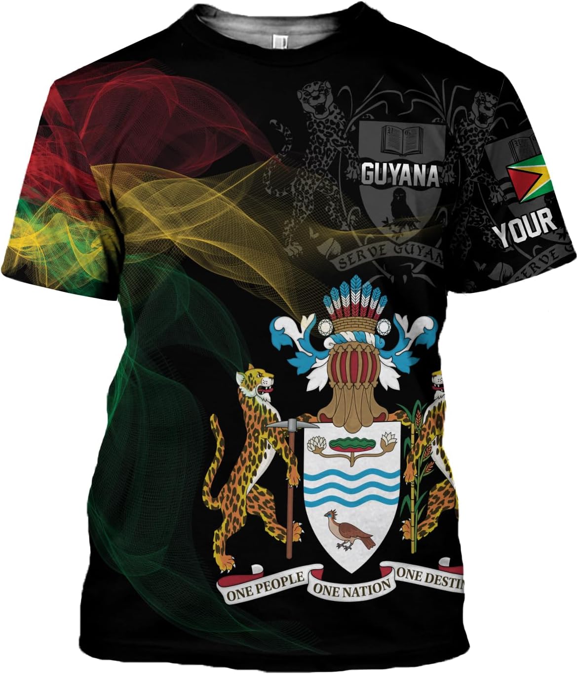 Personalized Name Guyana Shirts for Men and Women,Guyana Flag Funny Patriotic T-Shirt, Guyanese Pride Flag Shirt