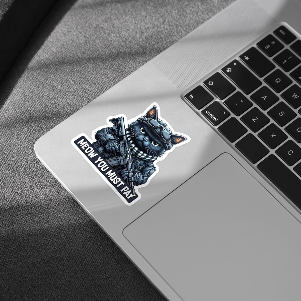3 Pcs Meow You Must Pay Sticker, Tactical Cat Stickers, Military Cat Sticker, Gun Cat Sticker Die-Cut Waterproof Vinyl Sticker Laptop Water Bottle Window Phone Helmet 3"x3"