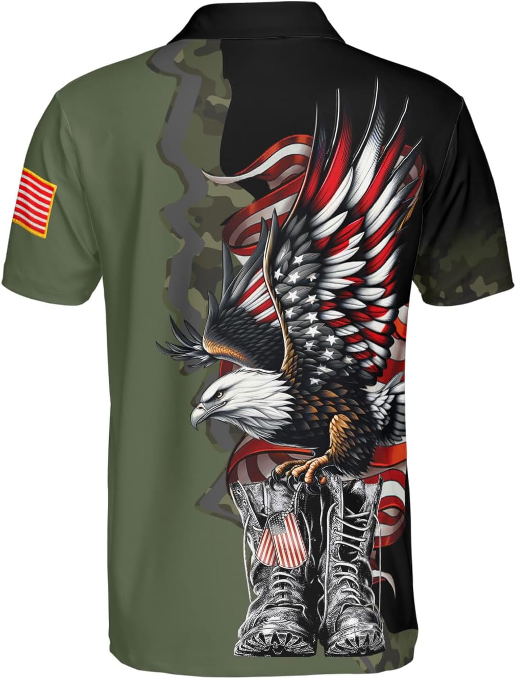 Custom US Army Polo Shirts for Men Women Personalized Military Veteran Shirt Veterans Pride American Flag Gifts Memorial Day