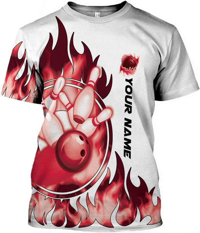 Pretyprints Personalized Bowling Shirt - Custom Bowling Gift for Women & Men